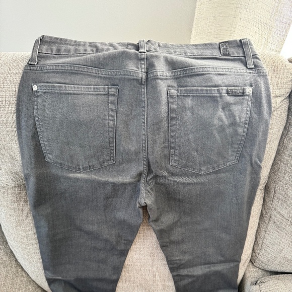7 For All Mankind grey skinny jeans - Picture 3 of 4